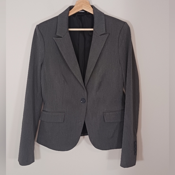 Express Dark Academia Career Classic Single Button Women's Blazer Size 10 - Picture 1 of 7